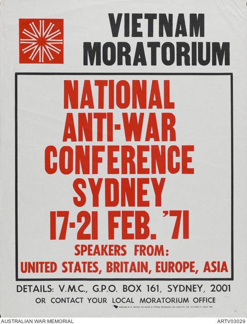 Vietnam Moratorium movement - street poster
