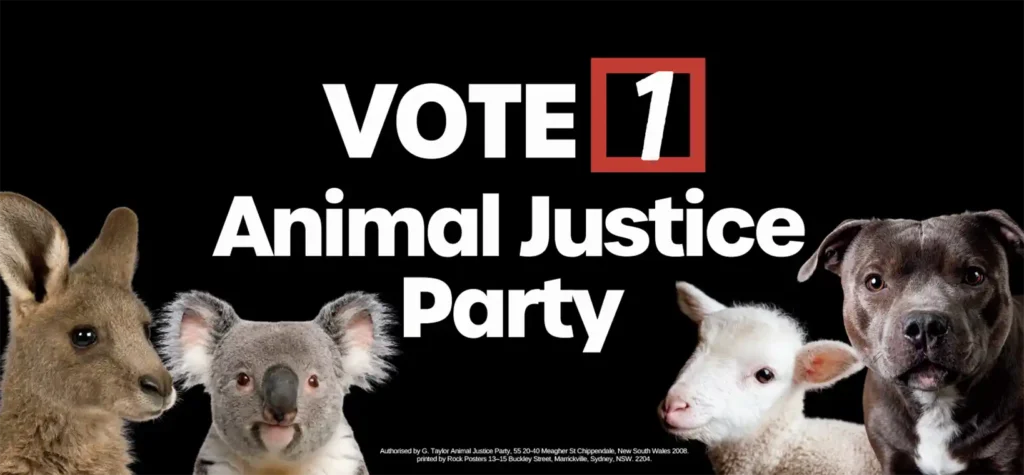 Animal Justice Party Street Poster