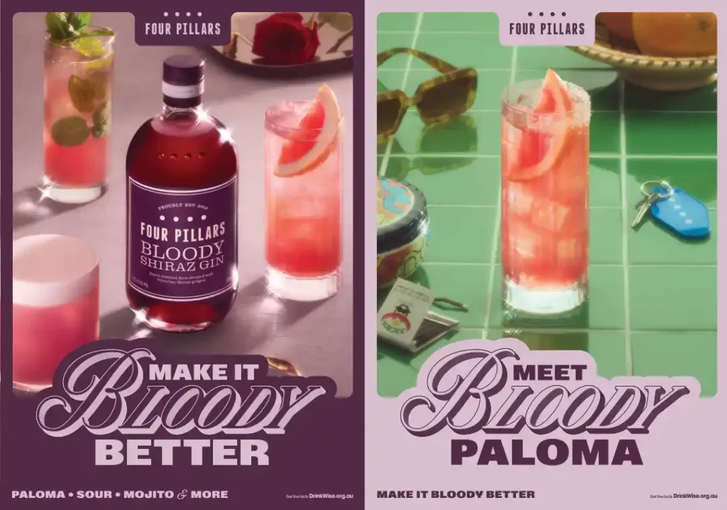 Four Pillars Gin Bloody Shiraz Gin Street Poster