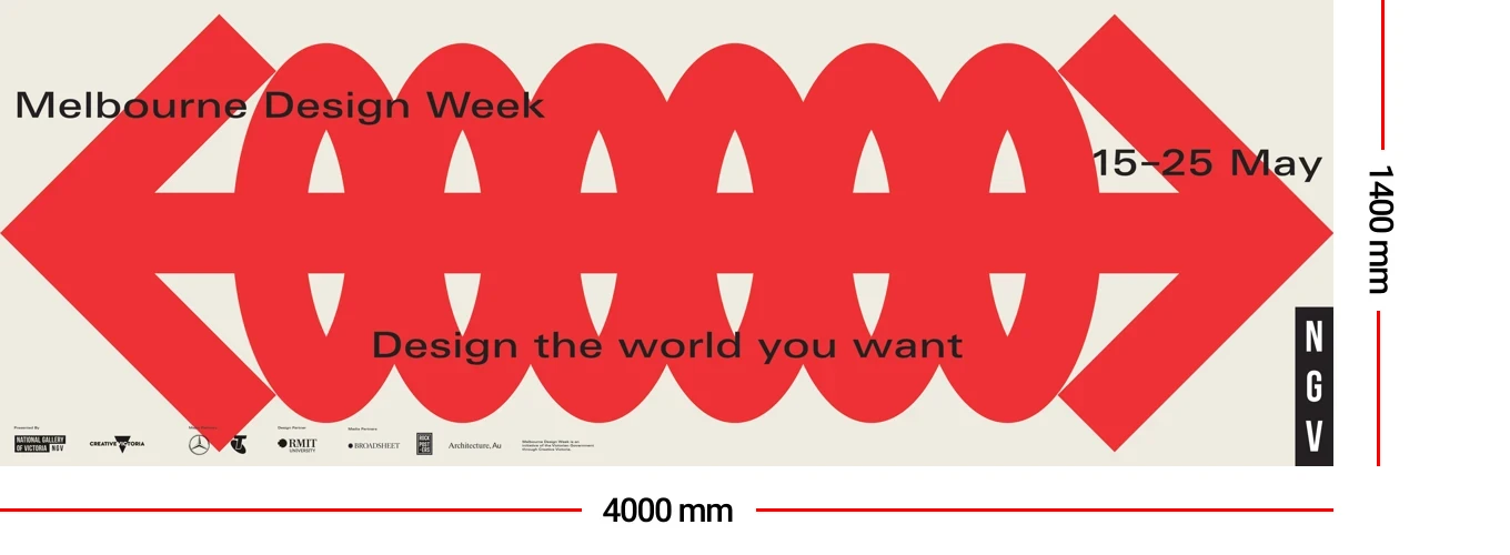 Horizontal Quad Poster-spec - Melbourne Design Week NGV