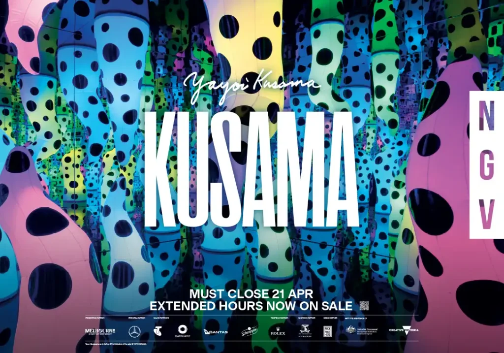 Kusama Nation Galleries Victoria NGV Street Poster