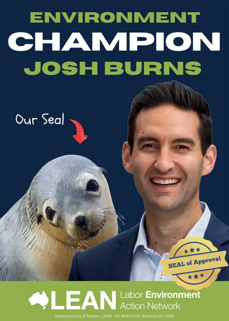 Environment Champion Josh Burns ALP Poster